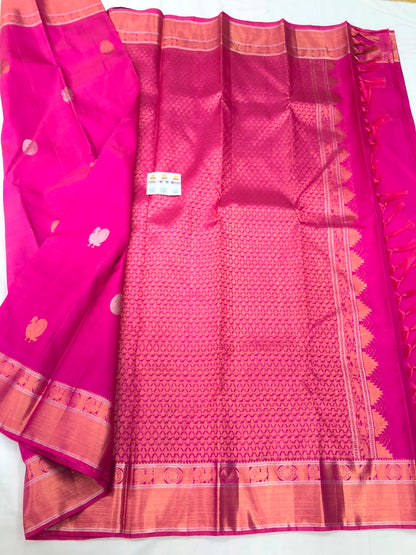Kanchipuram Pure Silk Saree Bridal Indian Kanjivaram Sari SPK314
