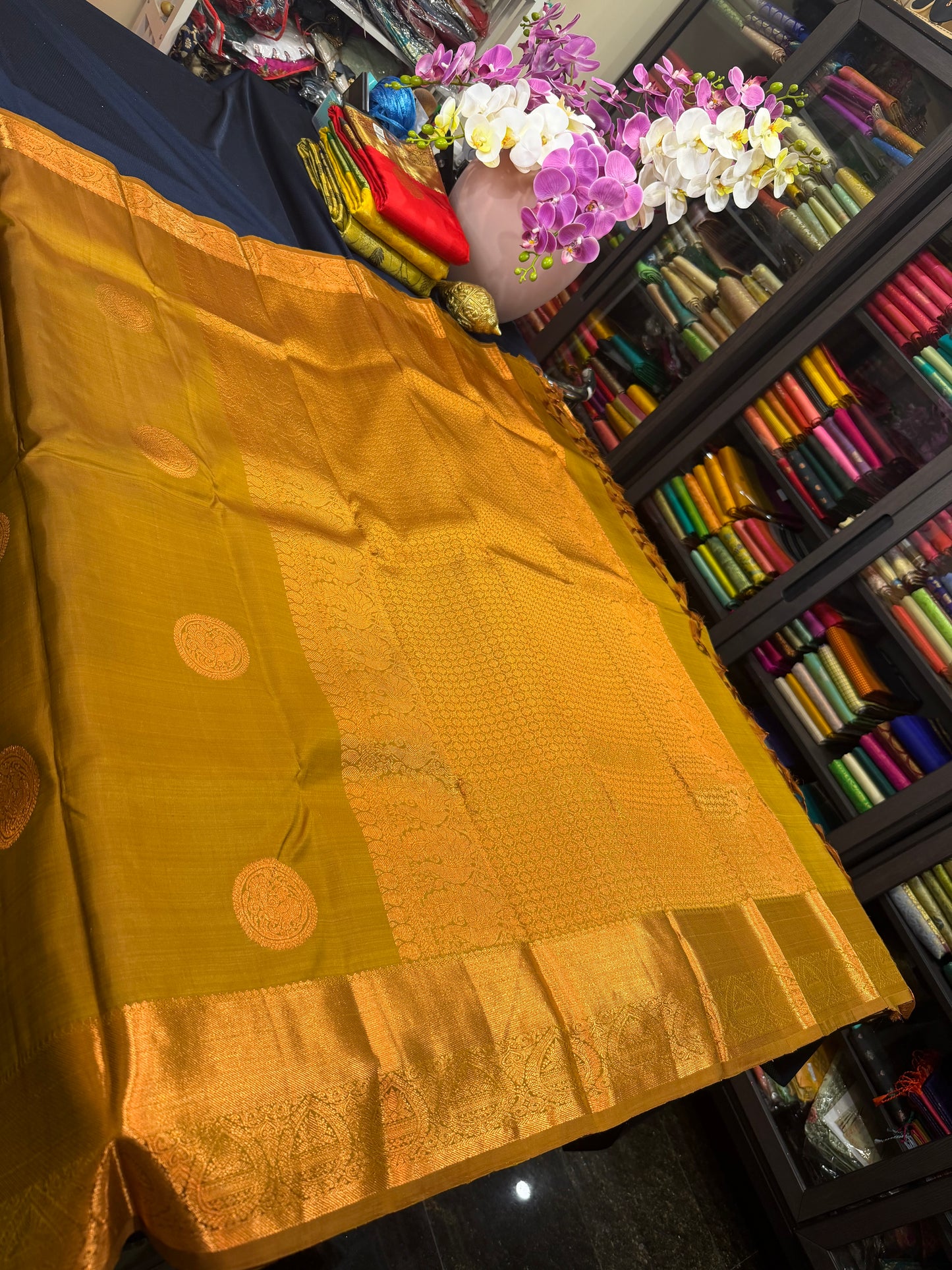 Kanchipuram Pure Silk Saree Bridal Kanjivaram Sari SPK240