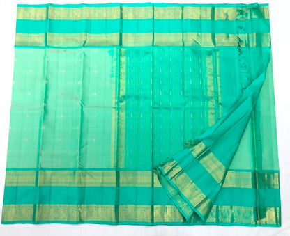 50/50 Blend Mix Kanchipuram Silk Saree Bridal Indian Kanjivaram Sari SPK336