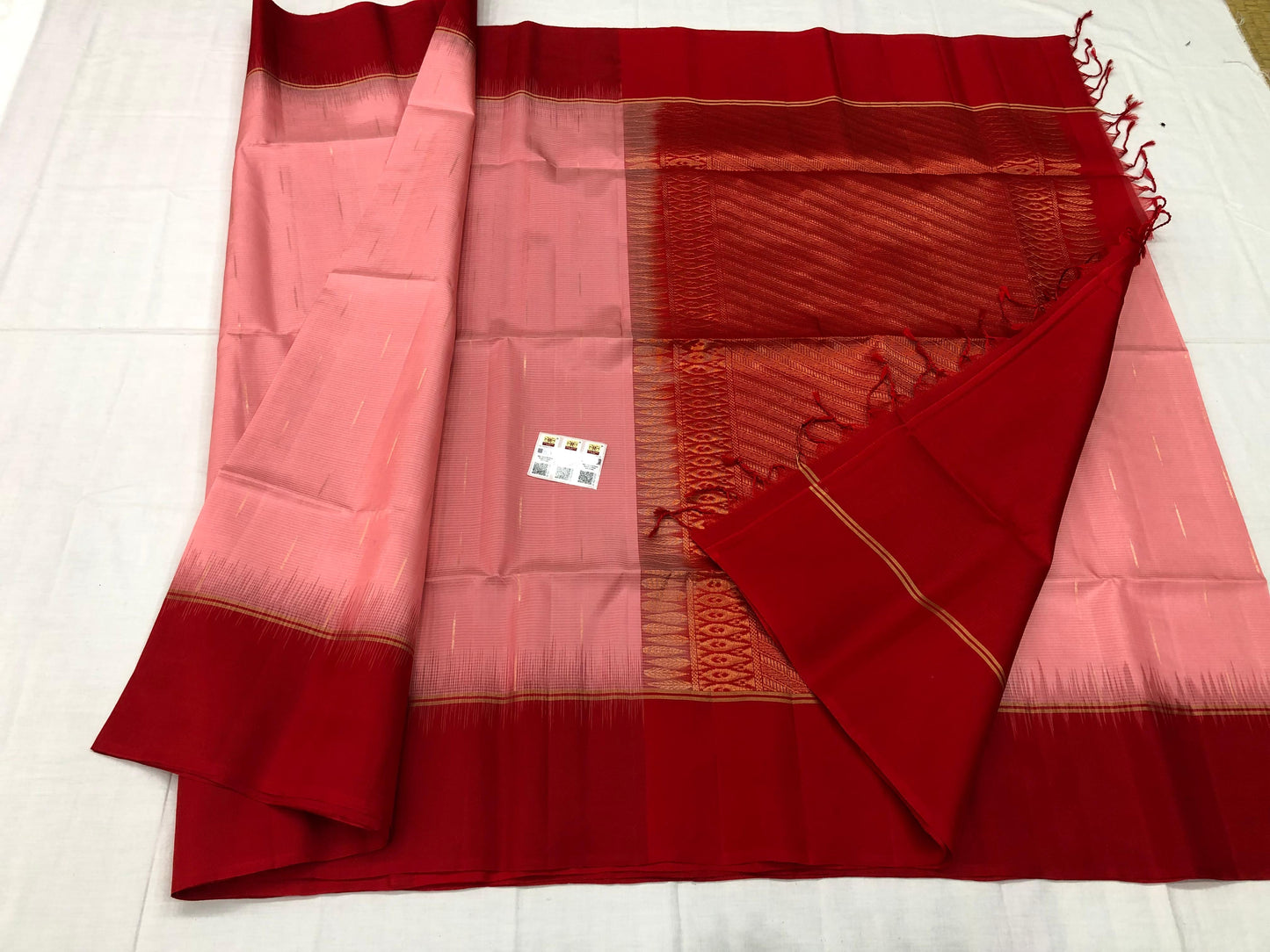 Pattu Soft Silk Indian Saree Pure Silk Sari Pink Red SS48