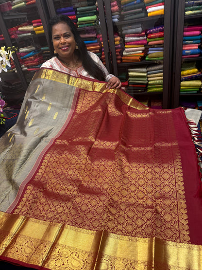 Kanchipuram Pure Silk handloom Saree Indian Kanjivaram Sari SPK362