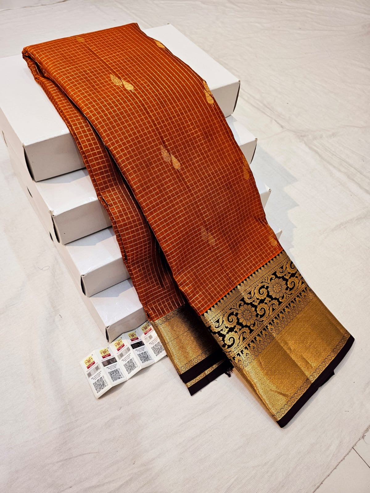 Kanchipuram Pure Silk Saree Bridal Indian Kanjivaram Sari SPK344