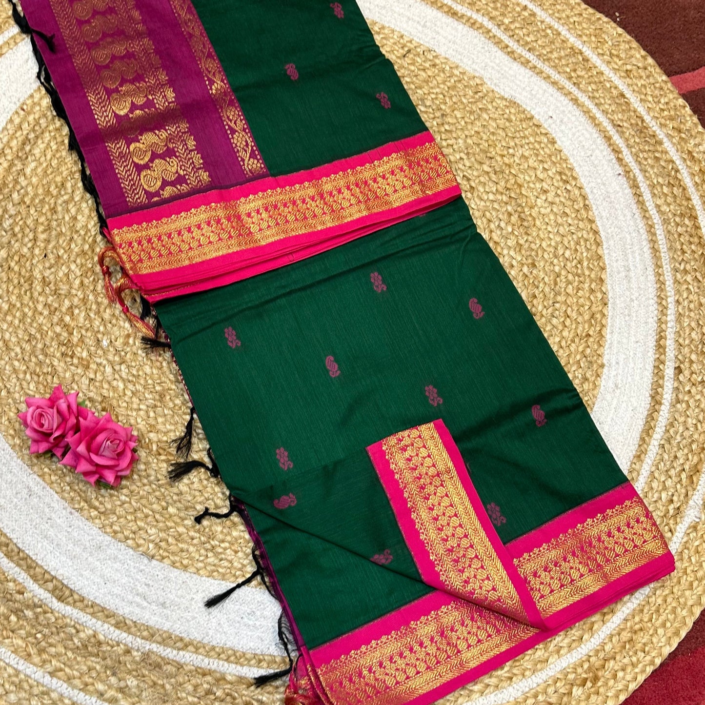 Kalyani Silk Cotton Traditional Sari South Indian Saree S140