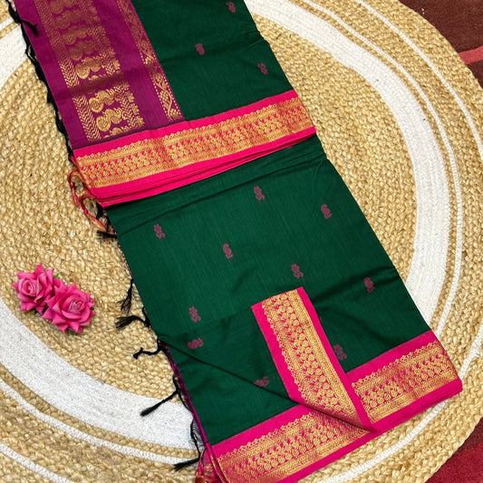 Kalyani Silk Cotton Traditional Sari South Indian Saree S140