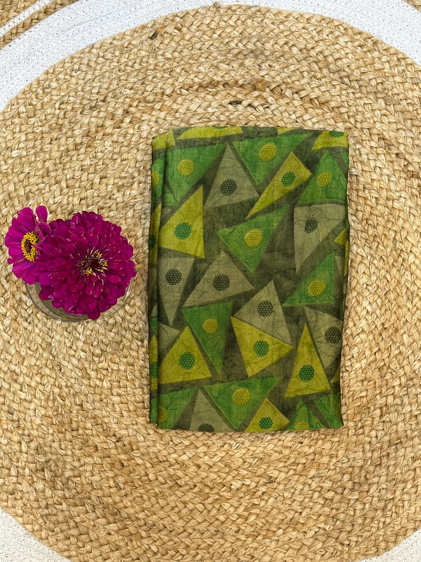 Bella Casual soft Sari Indian Saree Green S17