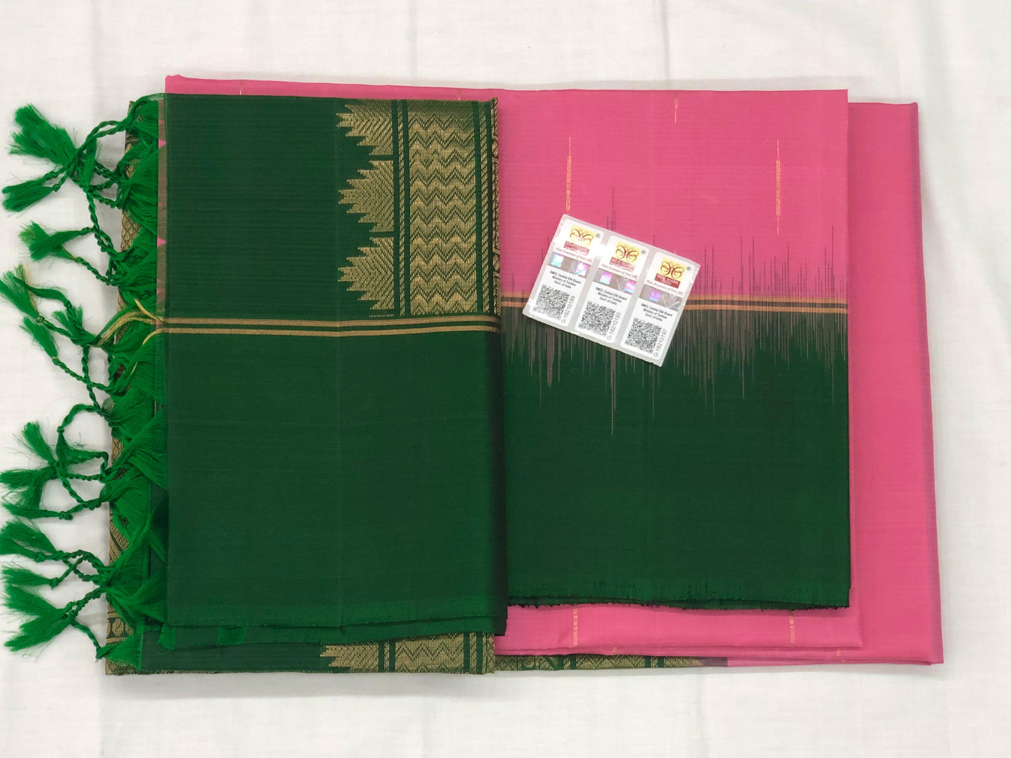 Kanchipuram Pattu Soft Silk Saree Pure Silk Bridal Sari Pink | SS8