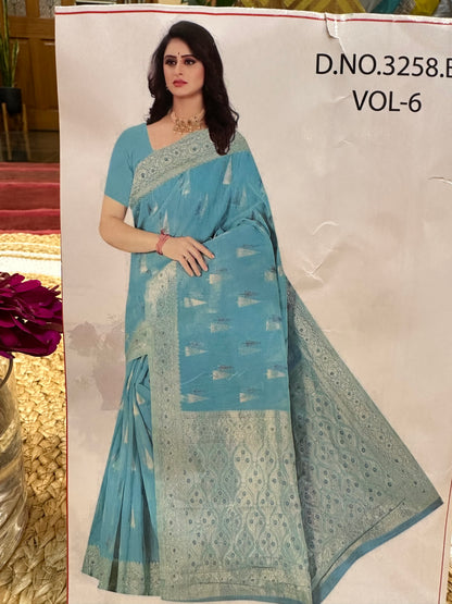 Blue Sari Indian Saree S32