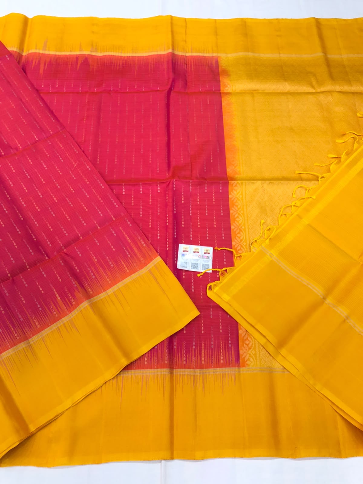 Kanchipuram Pattu Soft Silk Indian Saree Pure Silk Sari Yellow| SS30
