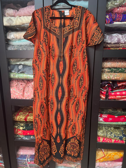 Free size Indian Cotton Nighty Nightgown NI18