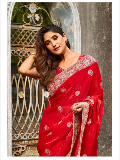 Indian Fancy Party wear Saree Fendi Silk Bollywood Sari C32