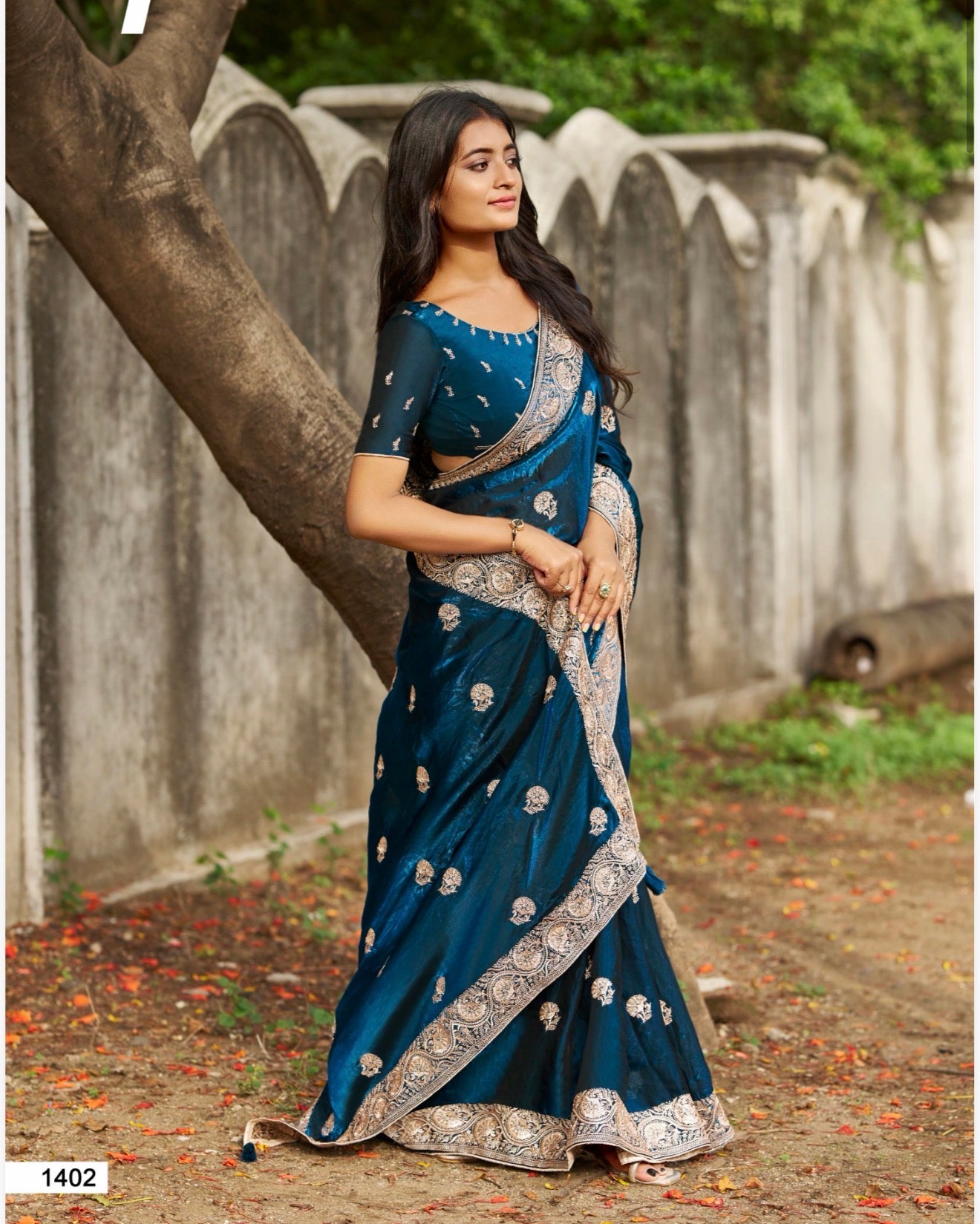 Indian Fancy Party wear Saree Fendi Silk Bollywood Sari C32