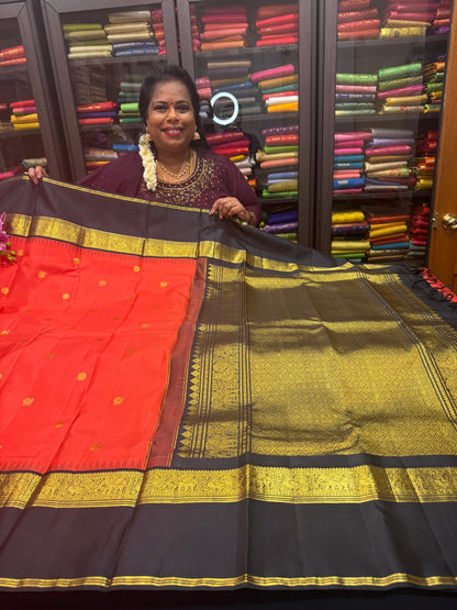 Vintage Kanchipuram Pure Silk Saree Bridal Kanjivaram Sari SPK299