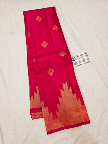 Kanchipuram Pure Silk Saree Bridal Indian Kanjivaram Sari SPK347