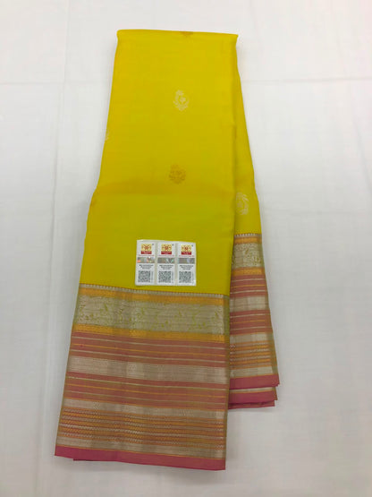 Kanchipuram Pure Silk Saree Bridal Indian Kanjivaram Sari SPK308