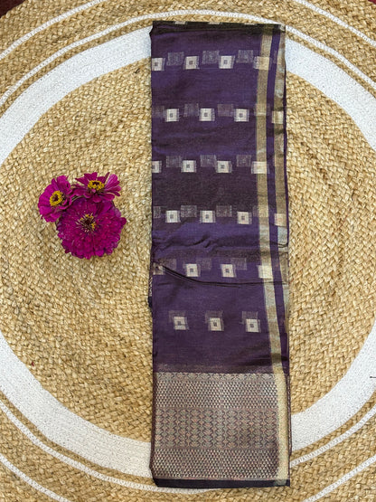 Purple Sari Indian Saree S42