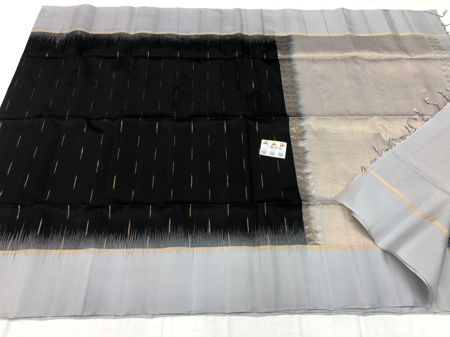 Kanchipuram Pattu Soft Silk Saree Pure Silk Sari Black | SS17