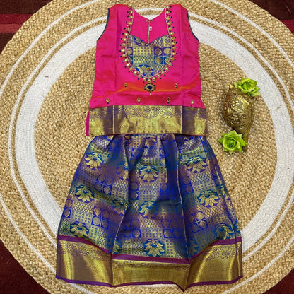 Indian Lehenga Pattu Pavadai Sattai Skirt Top G30