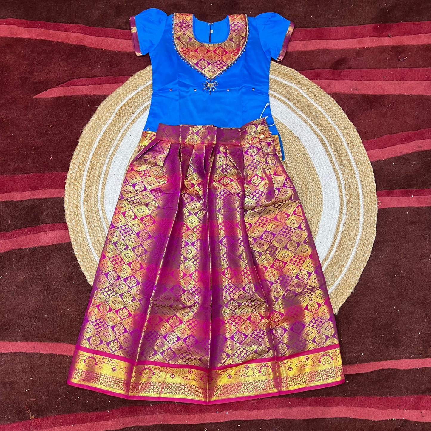 Indian Lehenga Pattu Pavadai Sattai Skirt Top G29