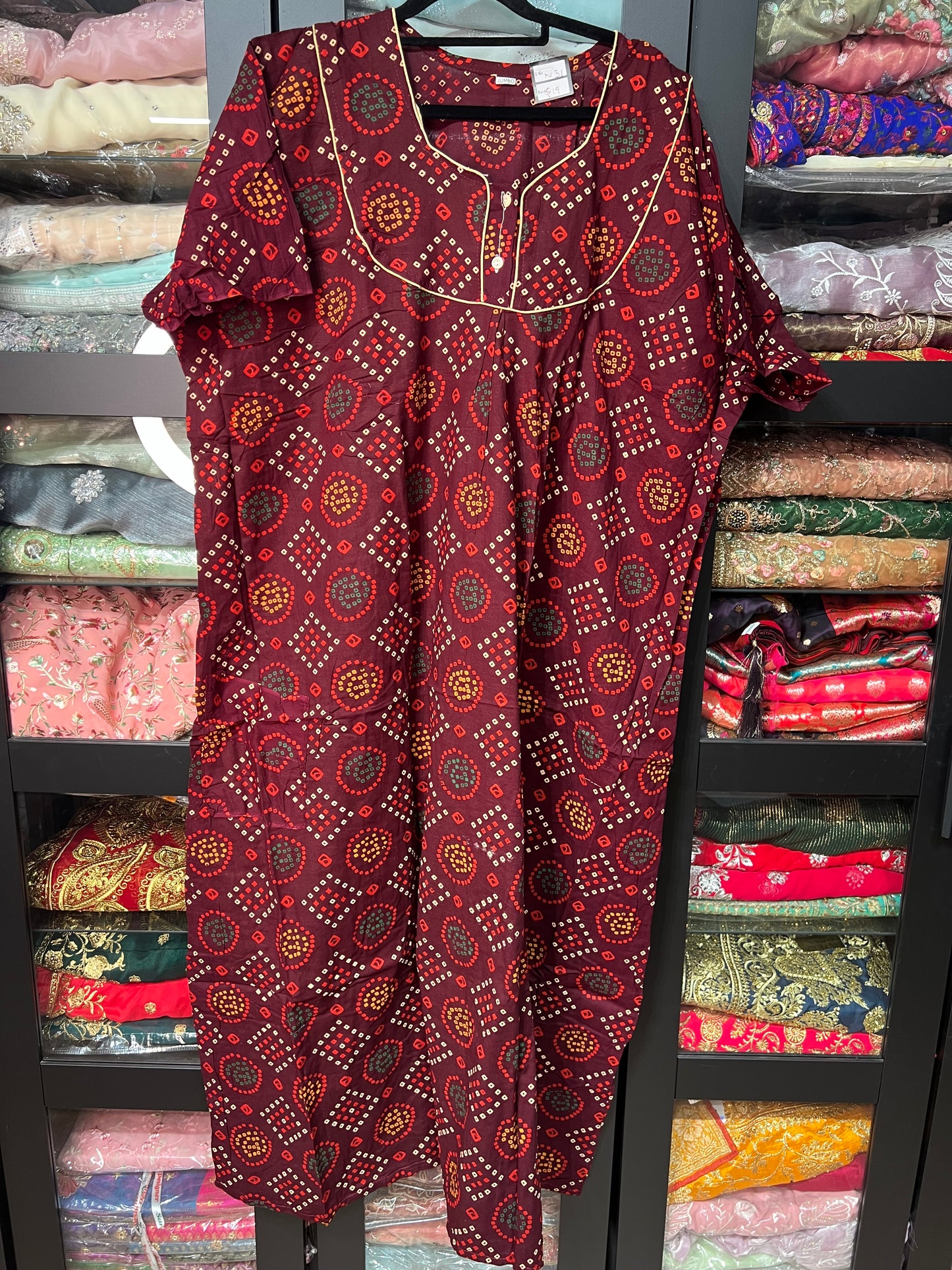 Free size Indian Cotton Nighty Nightgown NI31