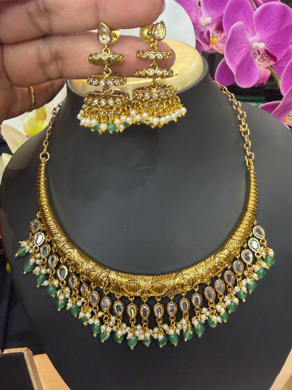 Premium Quality Indian Necklace & Earrings set Jewellery Set N102