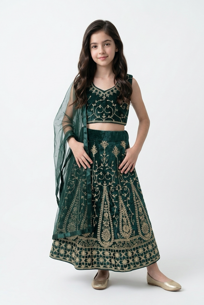 24” Size Age 4 Pink Indian Lehenga Pavadai Sattai Skirt Top G75 Col 1
