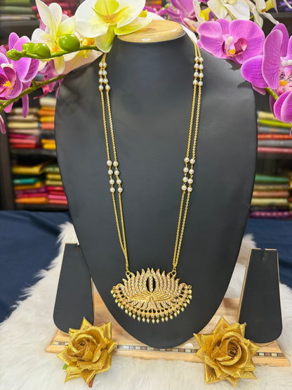 Impon Indian Necklace Pearls Pathakkam N16