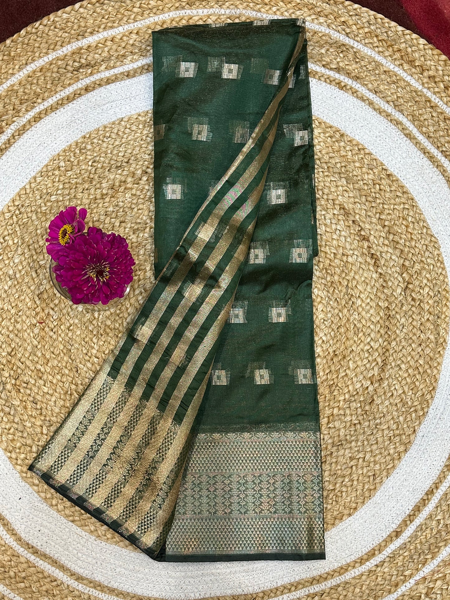 Green Sari Indian Saree S23