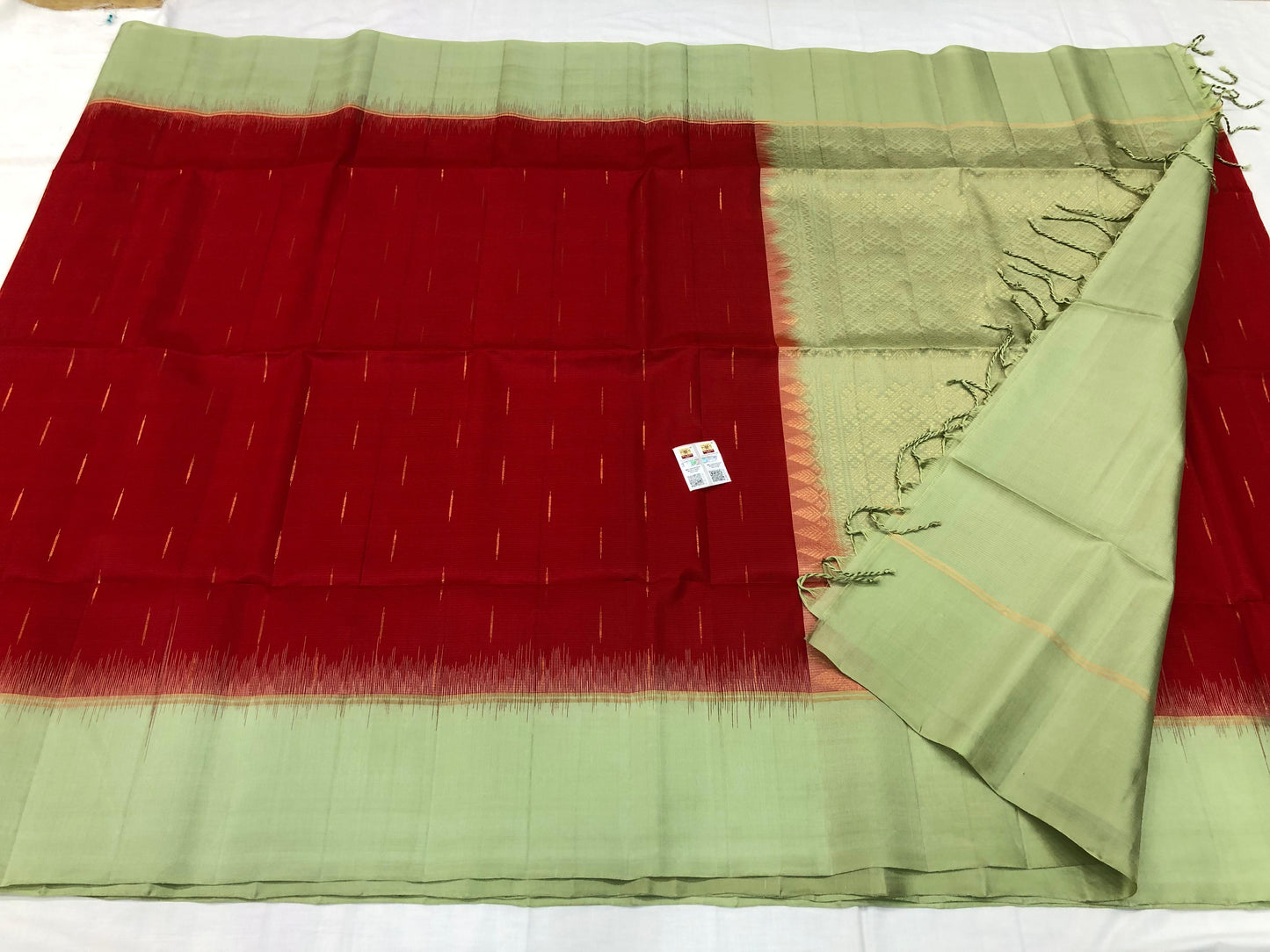 Kanchipuram Pattu Soft Silk Indian Saree Pure Silk Sari Red | SS19