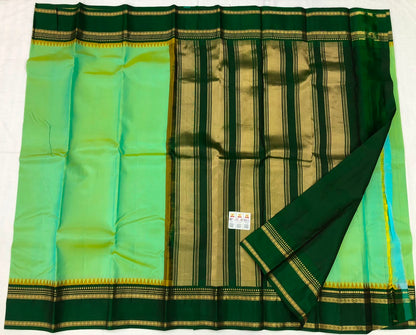 Vintage Kanchipuram Pure Silk Saree Bridal Indian Kanjivaram Sari SPK334