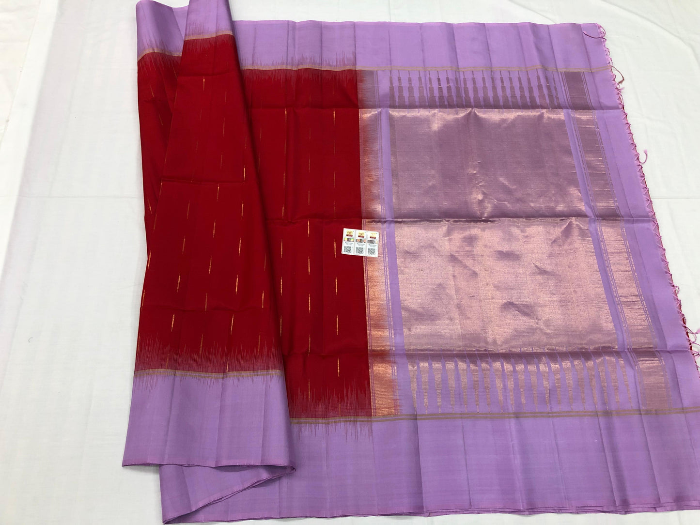 Kanchipuram Pattu Soft Silk Saree Pure Silk Bridal Sari Red | SS11