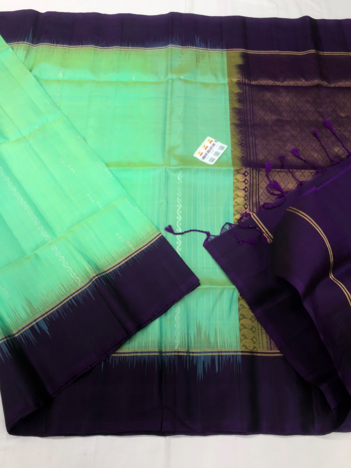 Pattu Soft Silk Indian Saree Pure Silk Sari Dark Green SS42