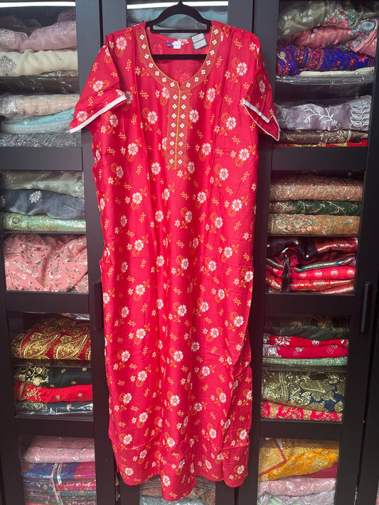 Free size Indian Cotton Nighty Nightgown NI8