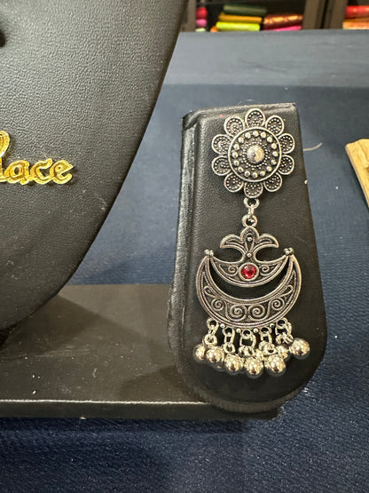 Oxidised Silver Necklace & Earrings Indian Jewellery Set Afghani style N81