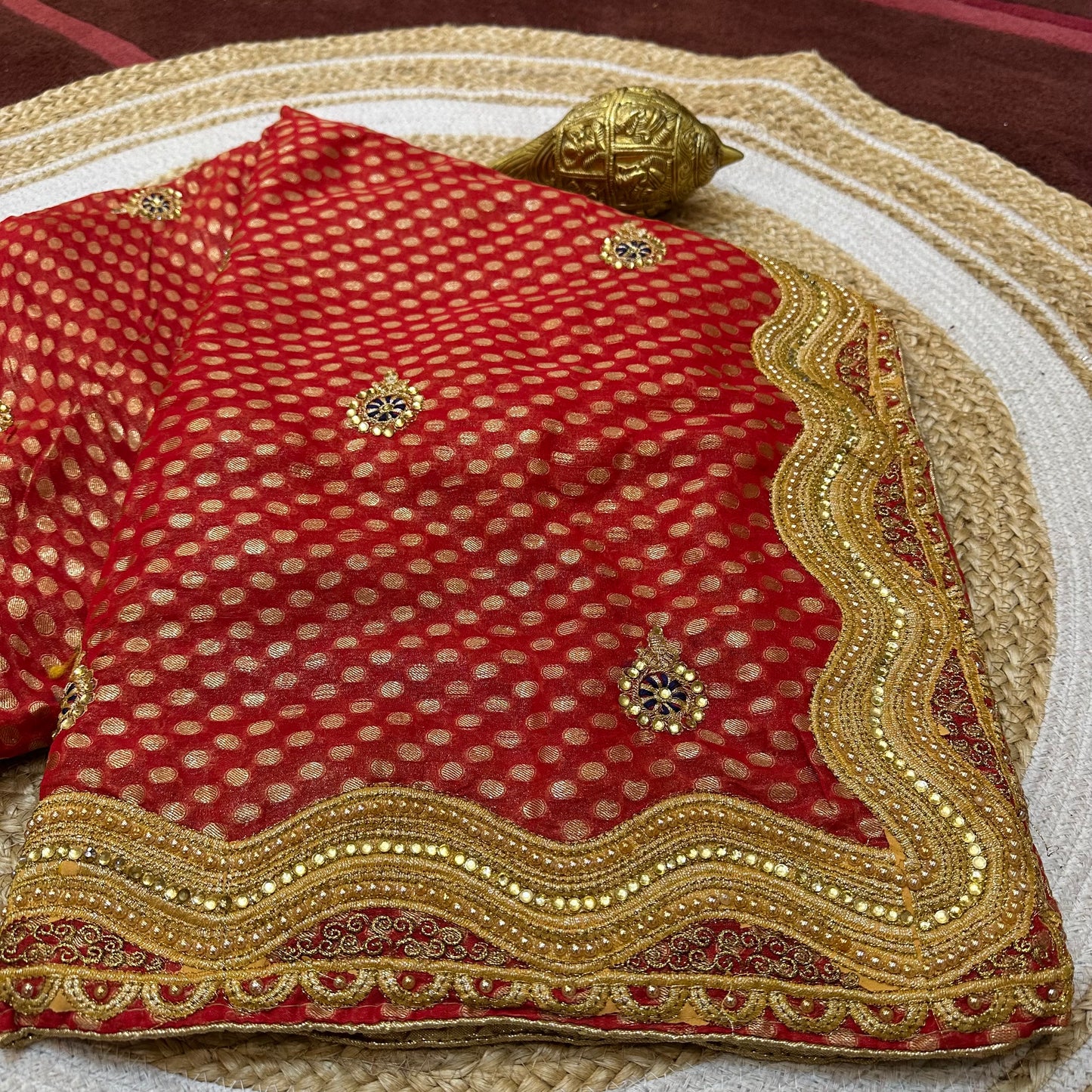 Sari Indian Bollywood Designer Fancy Party wear Saree Red Z5