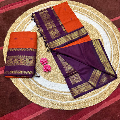 Kalyani Silk Cotton Sari South Indian Saree S140