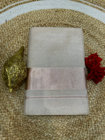 Kerala Vishu Sari Indian Onam Copper Saree C18