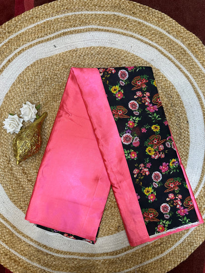 Fancy Party wear Satin Sari Indian Casual Saree S88