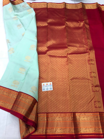 Kanchipuram Pure Silk Saree Bridal Indian Kanjivaram Sari SPK330