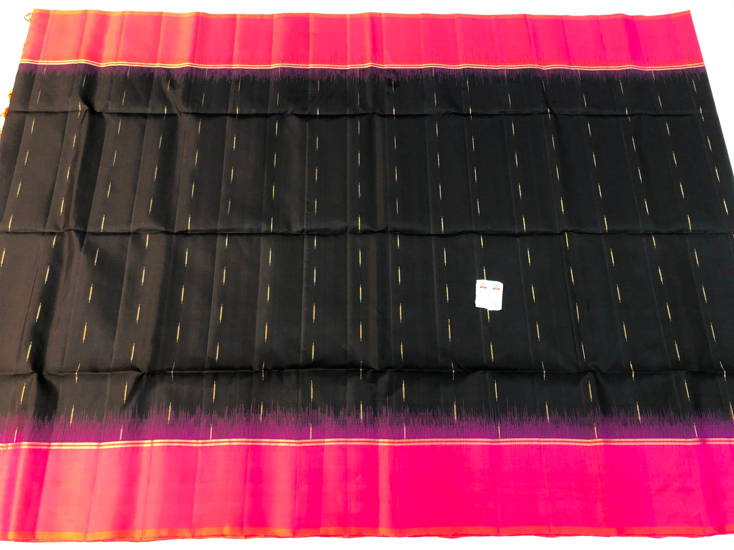Pattu Soft Silk Indian Saree Pure Silk Sari Black Pink SS53