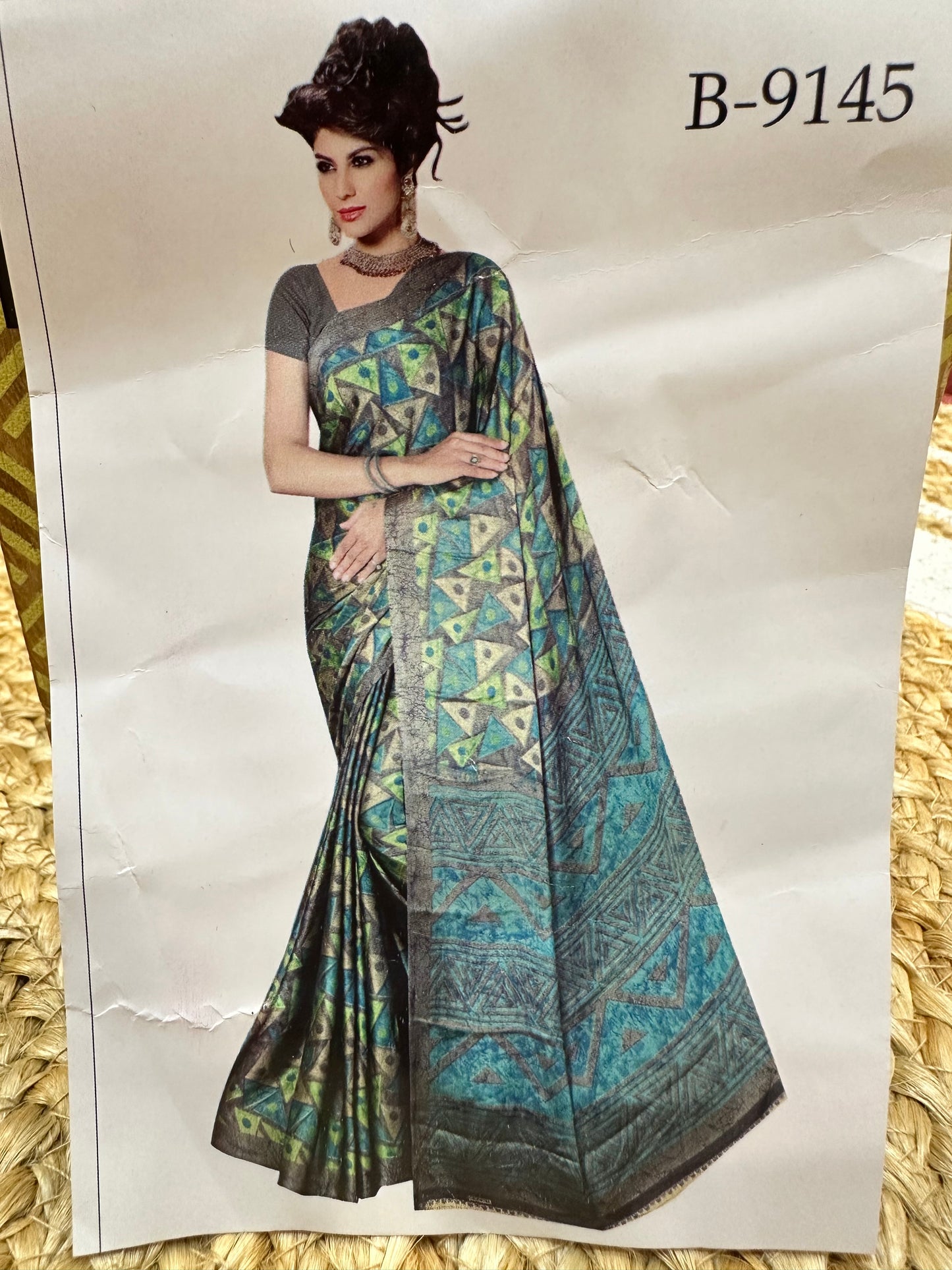 Bella Casual soft Sari Indian Saree Green S17