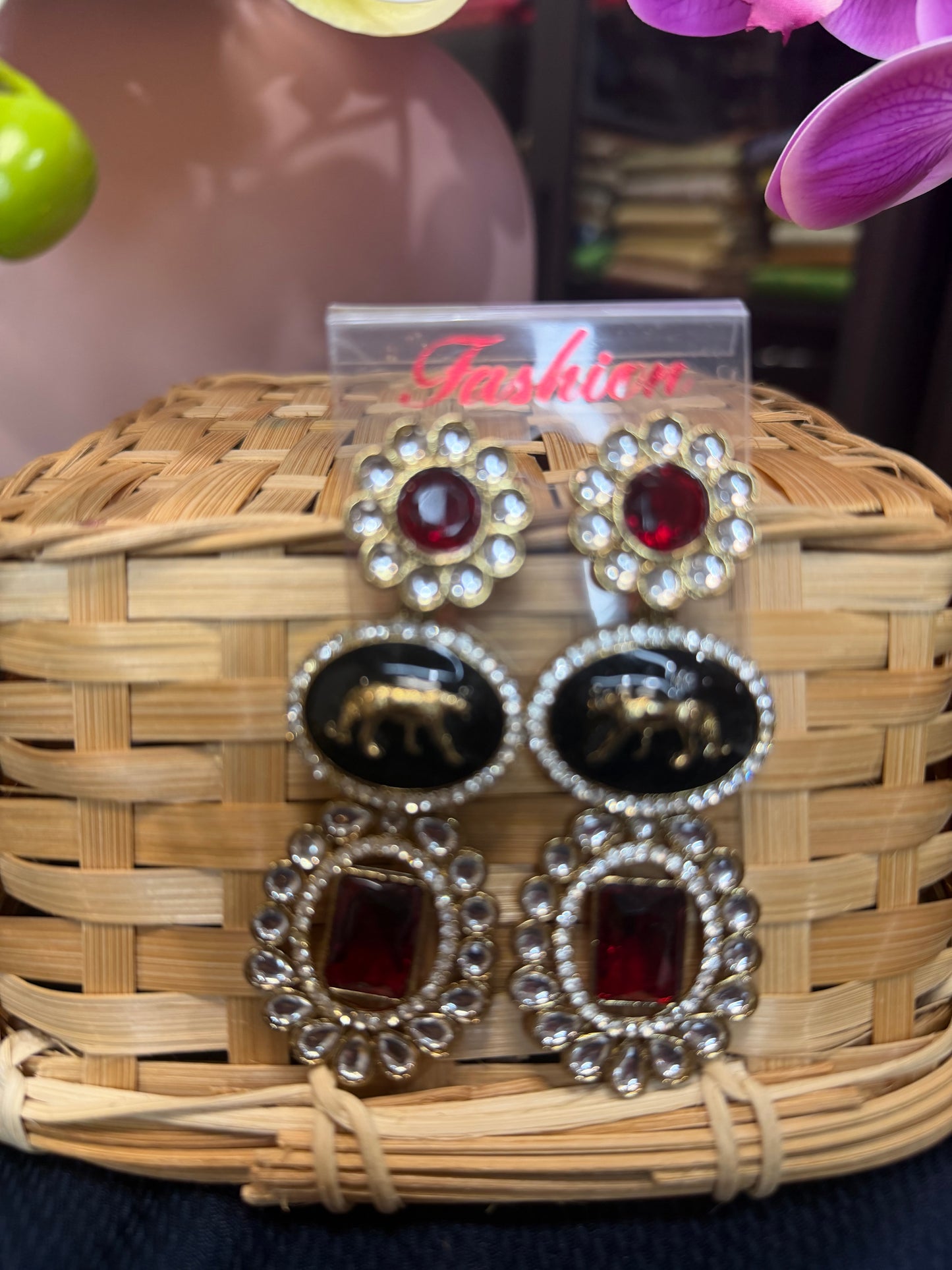 Purple Indian Sabyasachi Inspired Earrings Stylish Indian Jewellery E12