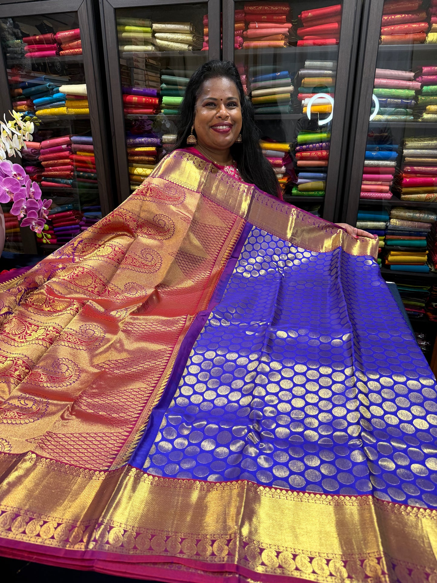 Bridal Kanchipuram Pure Silk Saree Kanjivaram Sari SPK461