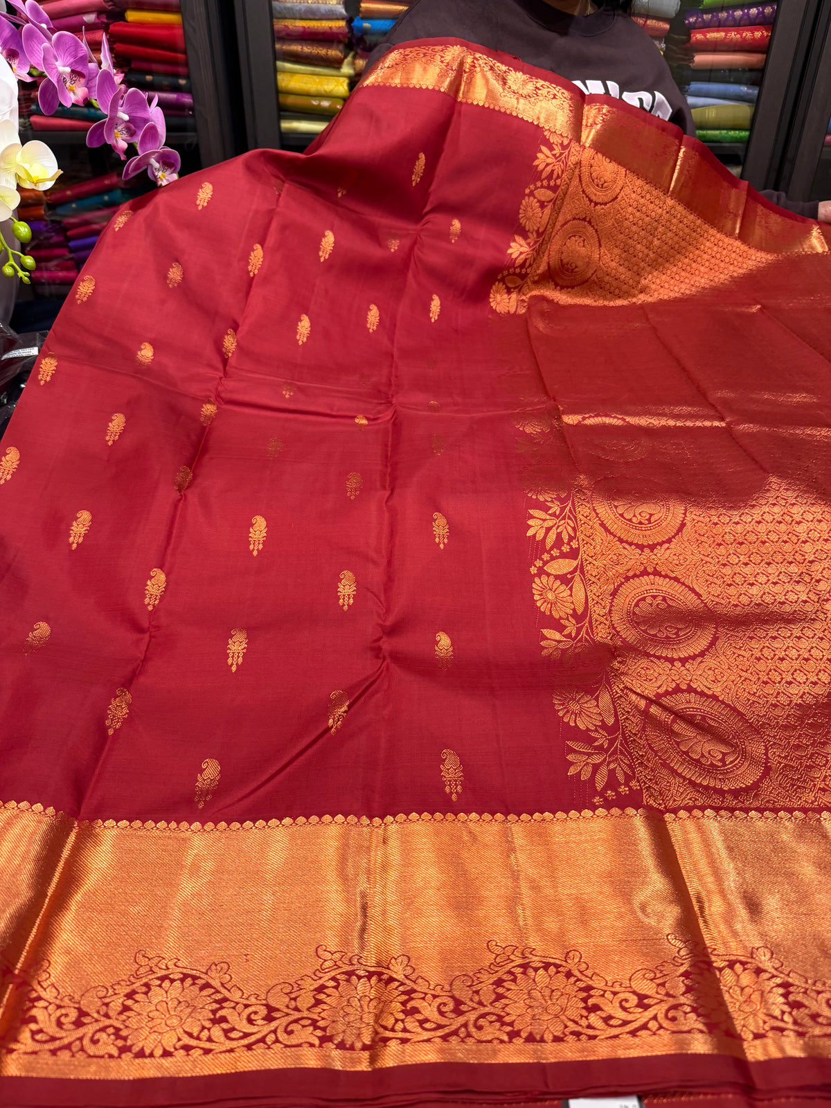 Bridal Kanchipuram Pure Silk Saree Kanjivaram Sari SPK480