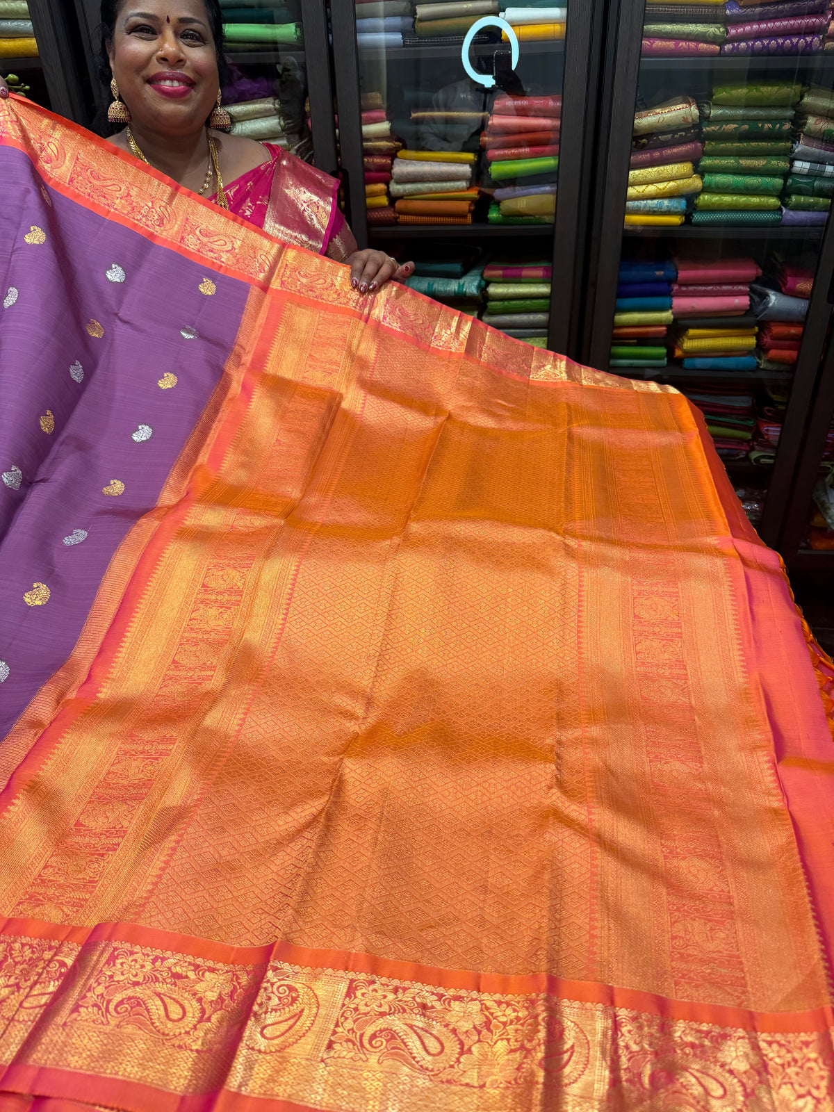 Bridal Kanchipuram Pure Silk Saree Kanjivaram handloom Sari SPK465