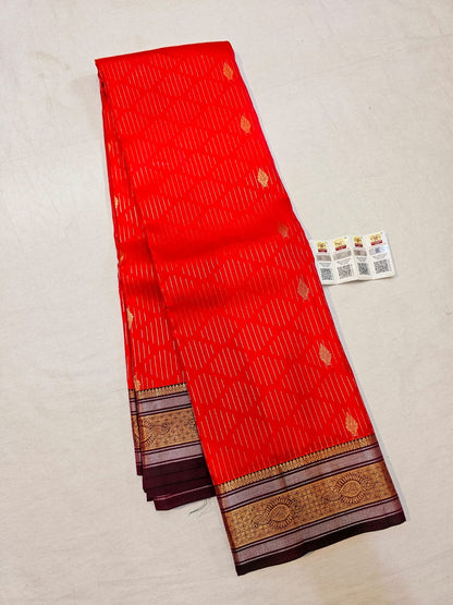 Kanchipuram Pure Silk Saree Bridal Indian Kanjivaram Sari SPK354