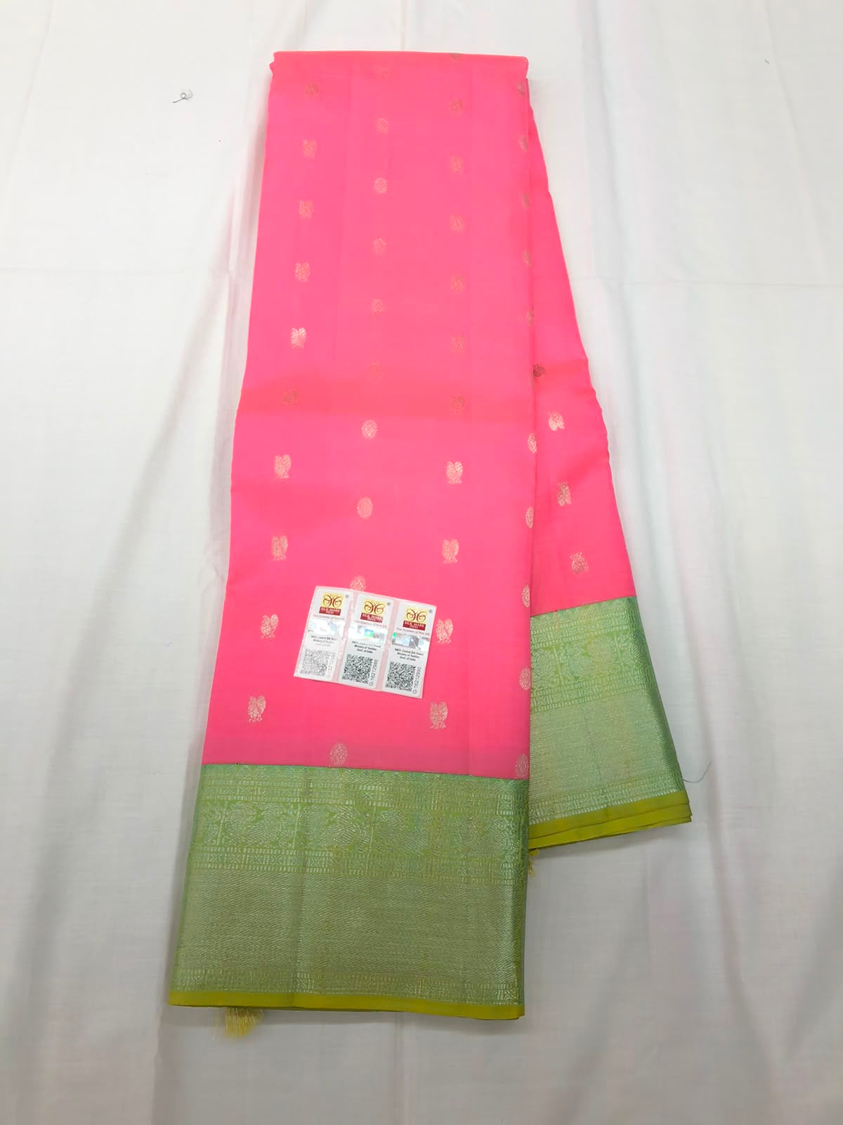 Kanchipuram Pure Silk Saree Bridal Indian Kanjivaram Sari SPK341