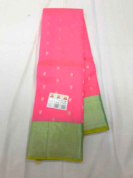 Kanchipuram Pure Silk Saree Bridal Indian Kanjivaram Sari SPK341