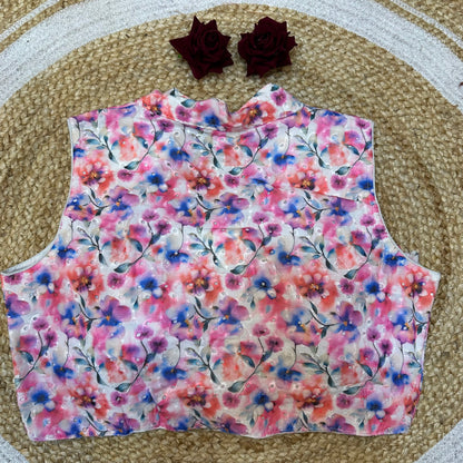 Cotton 38” Medium Sari Blouse Indian Saree Top B422