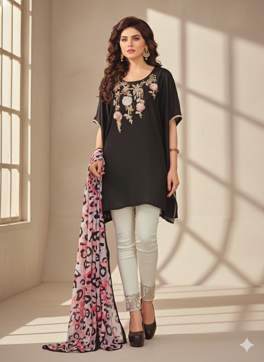 42” XL size 12 Indian Ladies Outfit Kaftan Salwar Kameez Suit SS