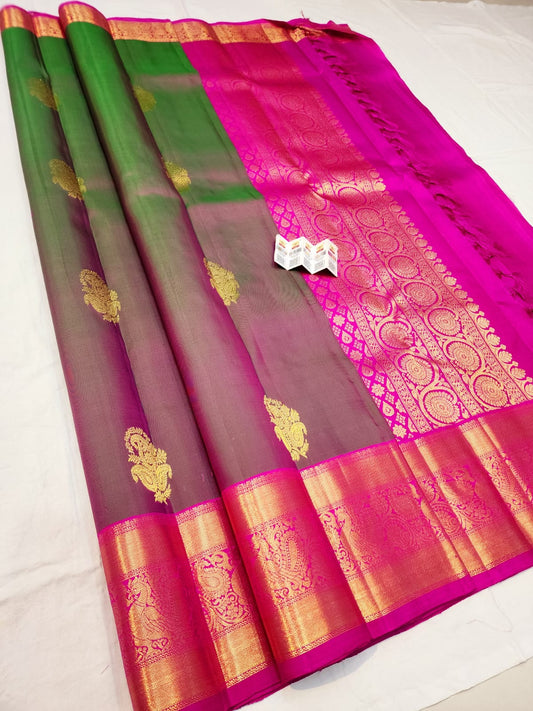 Kanchipuram Pure Silk Saree Bridal Kanjivaram Sari SPK275